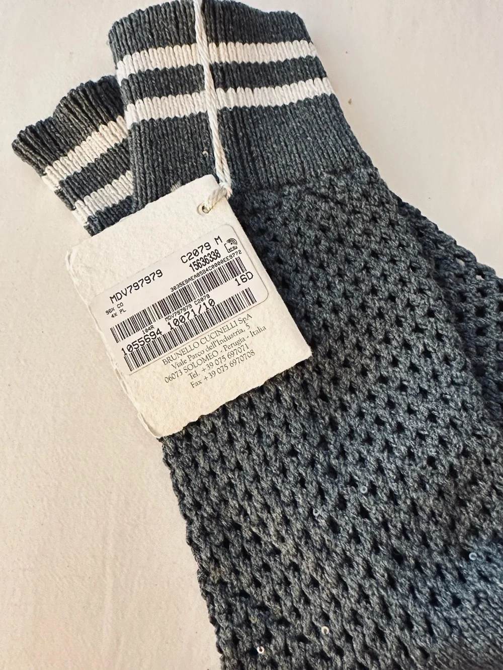 BRUNELLO CUCINELLI Sequin-Embellished Knit Socks